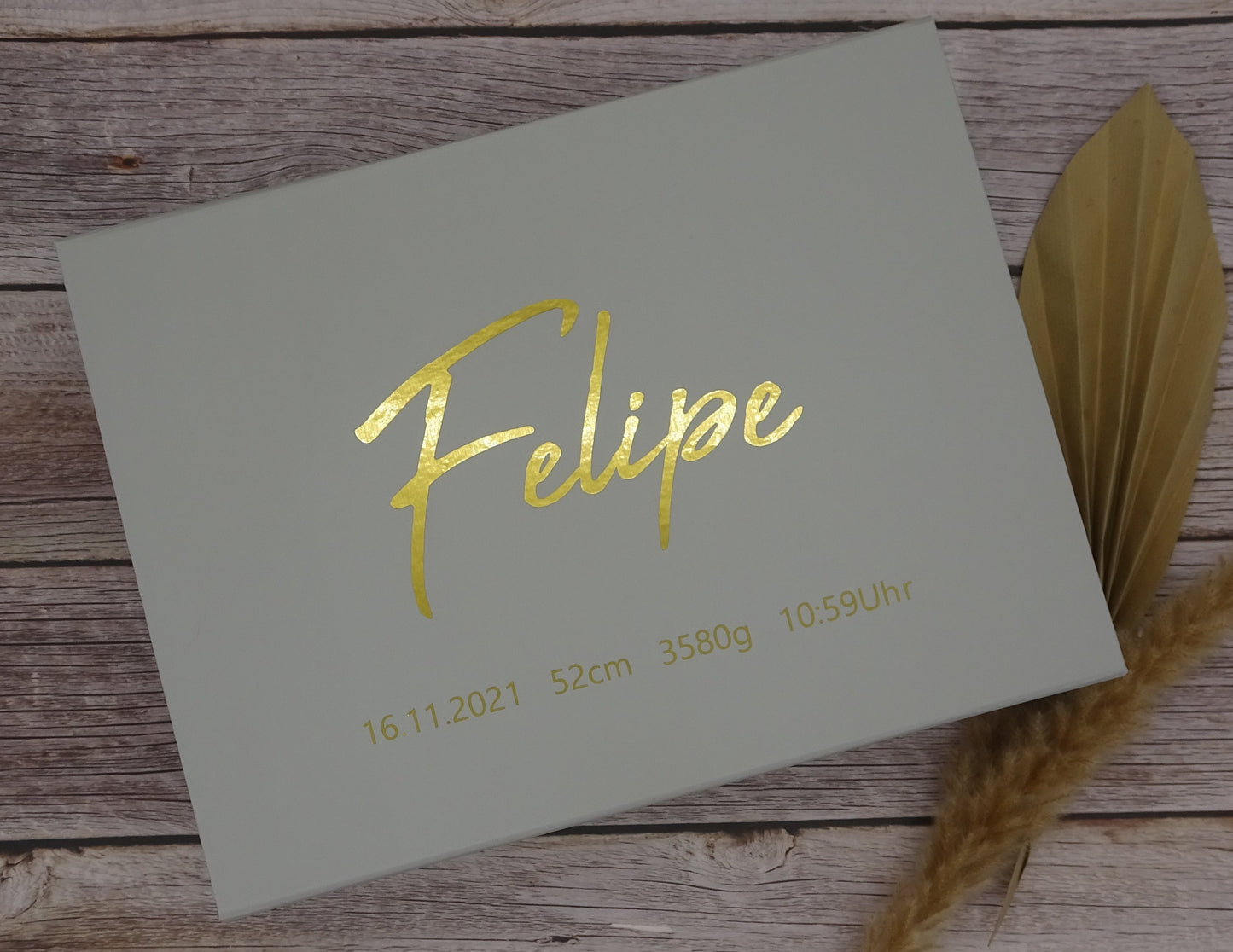 Personalisierte Geschenkschachtel zur Geburt, Taufe, Geburtstag, Einschulung