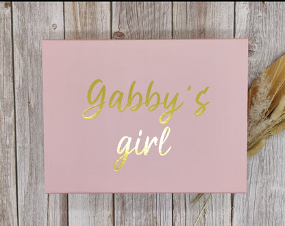 Personalisierte Geschenkschachtel zur Geburt, Taufe, Geburtstag, Einschulung